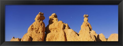 Framed Low angle view of rock formations, Queens Garden, Bryce Canyon National Park, Utah, USA Print