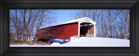 Framed Neet Covered Bridge Parke Co IN USA Print