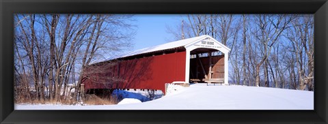 Framed Neet Covered Bridge Parke Co IN USA Print