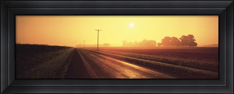 Framed Sunrise Road Maryland USA Print