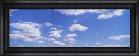 Framed White fluffy clouds Print