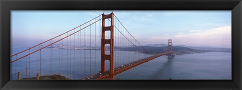 Framed Traffic On A Bridge, Golden Gate Bridge, San Francisco, California, USA Print