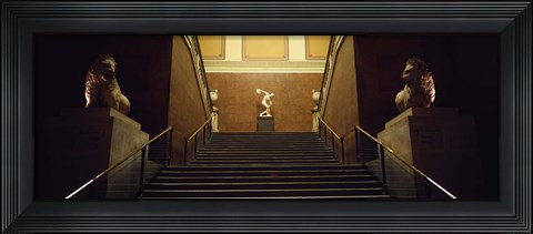 Framed Low angle view of staircase, British Museum, London, England Print