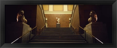 Framed Low angle view of staircase, British Museum, London, England Print