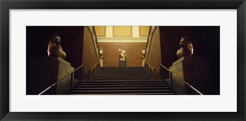Framed Low angle view of staircase, British Museum, London, England Print