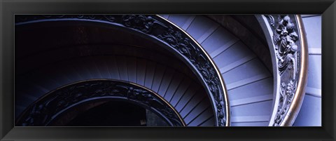 Framed Spiral Staircase, Vatican Museum, Rome, Italy Print