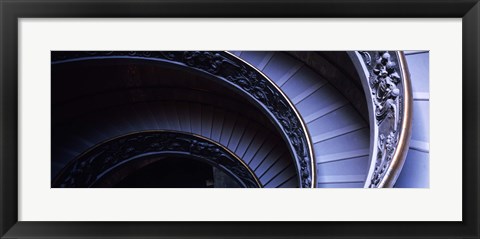Framed Spiral Staircase, Vatican Museum, Rome, Italy Print