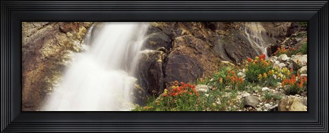 Framed Spalding Falls Grand Teton National Park WY Print