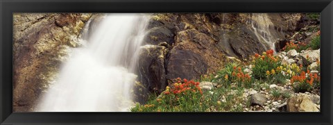 Framed Spalding Falls Grand Teton National Park WY Print