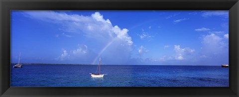 Framed Sailboat Bonaire Netherlands Antilles Print