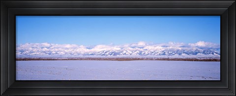 Framed USA, Montana, Bozeman, Bridger Mountains Print