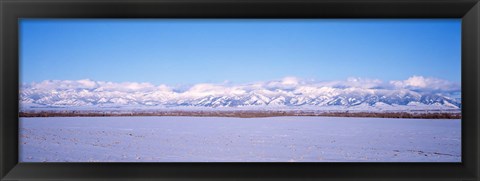 Framed USA, Montana, Bozeman, Bridger Mountains Print