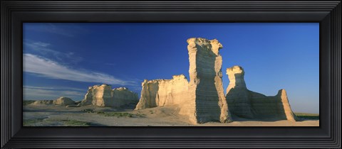 Framed Monument Rocks, Gove County, Kansas Print