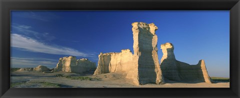 Framed Monument Rocks, Gove County, Kansas Print