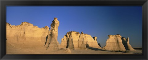 Framed Monument Rocks in Kansas Print