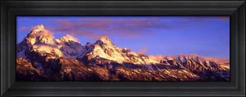 Framed Teton Range Mountains, Grand Teton National Park, Wyoming Print