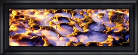 Framed High angle view of a surf on rock formation, Wind and Sea Beach, La Jolla, California, USA Print