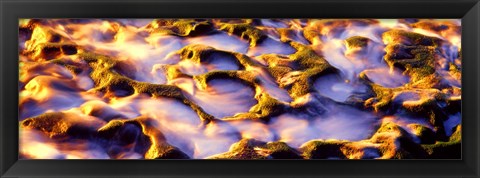 Framed High angle view of a surf on rock formation, Wind and Sea Beach, La Jolla, California, USA Print