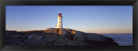 Framed Peggy&#39;s Point Lighthouse, Peggy&#39;s Cove, Nova Scotia, Canada Print