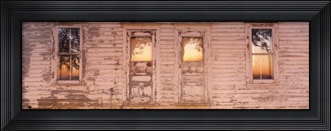 Framed Facade of a Farmhouse, Livingston County, Illinois Print