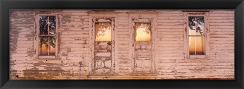 Framed Facade of a Farmhouse, Livingston County, Illinois Print