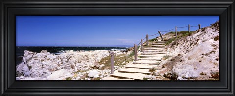 Framed Staircase on the coast, Pacific Grove, Monterey County, California, USA Print
