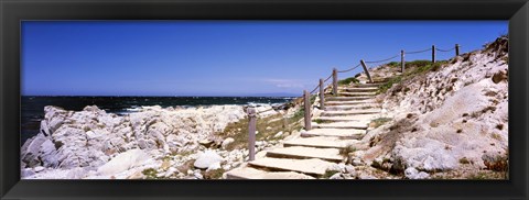 Framed Staircase on the coast, Pacific Grove, Monterey County, California, USA Print