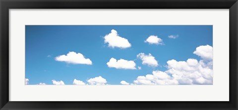 Framed Blue sky and clouds Print