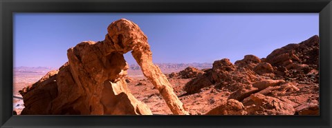 Framed Rock formations, Valley of Fire State Park, Nevada, USA Print