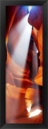 Framed Sun Throuh the Rocks, Antelope Canyon, Arizona Print