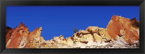 Framed Low angle view of rock formations, Rainbow Valley Conservation Reserve, Northern Territory, Australia Print