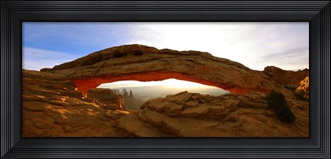 Framed Mesa Arch glowing at sunrise, Canyonlands National Park, Utah, USA Print