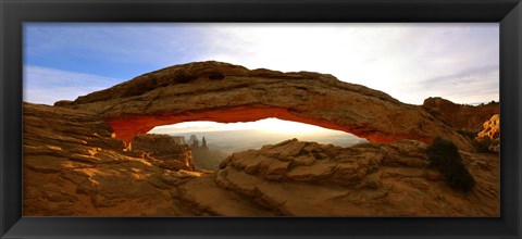 Framed Mesa Arch glowing at sunrise, Canyonlands National Park, Utah, USA Print