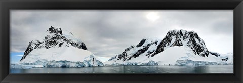 Framed Mountains and glaciers, Lemaire Channel, Antarctic Peninsula Print