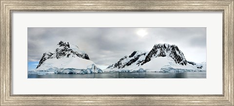 Framed Mountains and glaciers, Lemaire Channel, Antarctic Peninsula Print