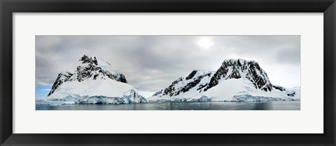 Framed Mountains and glaciers, Lemaire Channel, Antarctic Peninsula Print