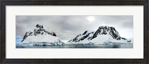 Framed Mountains and glaciers, Lemaire Channel, Antarctic Peninsula Print