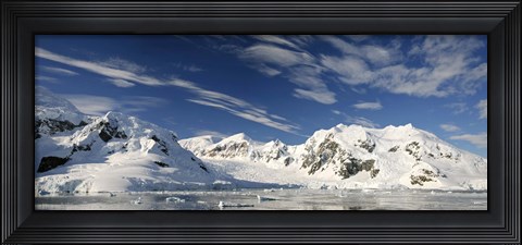 Framed Mountains and glaciers, Paradise Bay, Antarctic Peninsula Print