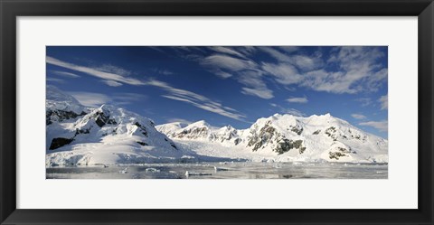 Framed Mountains and glaciers, Paradise Bay, Antarctic Peninsula Print