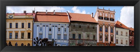 Framed Low angle view of old town houses, Levoca, Slovakia Print