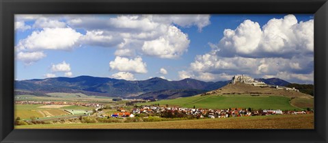 Framed Castle on a hill, Spissky Hrad, Slovakia Print