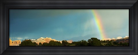 Framed Rainbow over Capitol Reef National Park, Utah, USA Print