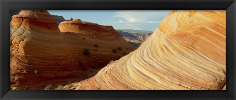 Framed Sandstone rock formations, The Wave, Coyote Buttes, Utah, USA Print