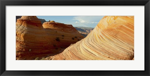 Framed Sandstone rock formations, The Wave, Coyote Buttes, Utah, USA Print