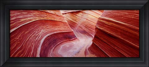 Framed Pink sandstone rock formations, The Wave, Coyote Buttes, Utah, USA Print