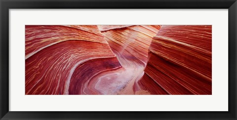 Framed Pink sandstone rock formations, The Wave, Coyote Buttes, Utah, USA Print