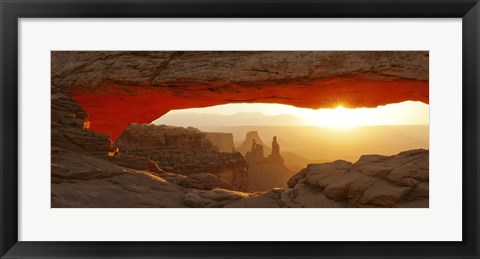 Framed Mesa Arch at sunset, Canyonlands National Park, Utah, USA Print