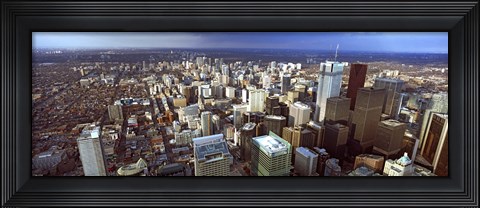 Framed Aerial view of a city, Toronto, Ontario, Canada 2011 Print