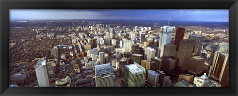 Framed Aerial view of a city, Toronto, Ontario, Canada 2011 Print