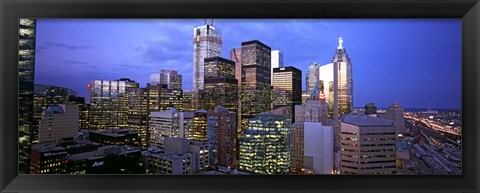Framed Skyscrapers in a city, Toronto, Ontario, Canada 2011 Print